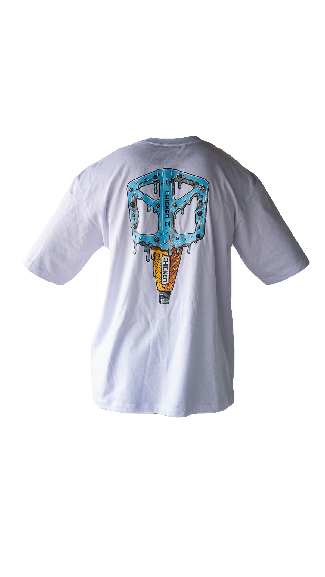 Camiseta ilustración pedal chicken de manga corta